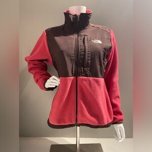 The north face women’s M denali polartech fleece pink & brown warm Gorpcore